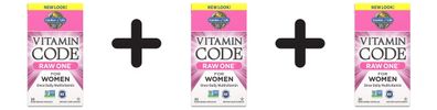 3 x Garden of Life Vitamin Code RAW ONE - for Women - 30 vcaps