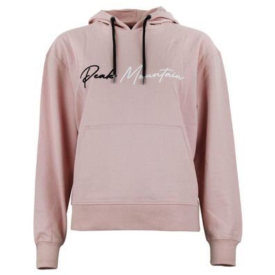 Damen Kapuzenpullover Peak Mountain alaurn-rose in Rosa
