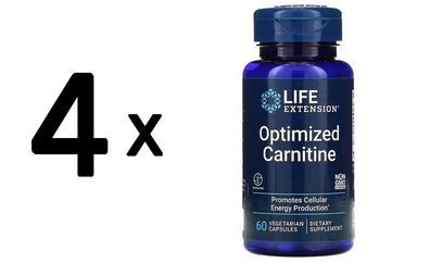 4 x Life Extension Optimized Carnitine - 60 caps