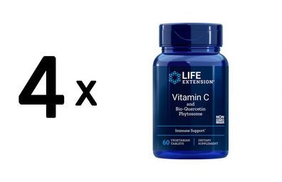 4 x Life Extension Vitamin C and Quercetin Phytosome - 60 vegetarian tabs