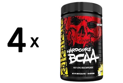 4 x Mutant Hardcore BCAA, Lemonade - 390g