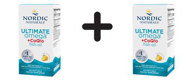 2 x Nordic Naturals Ultimate Omega + CoQ10 Fish Oil - 120 softgels