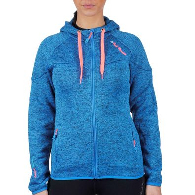 Fleecejacke Peak Mountain Atora Turquoise mit Kapuze