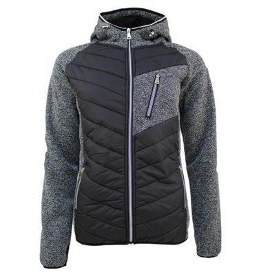 Fleecejacke Peak Mountain Albert Schwarz-Silber Damen