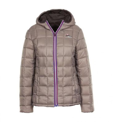 Damen Daunenjacke Peak-Mountain AWA Wendbar Braun