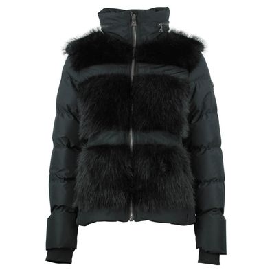 Doudoune Peak-Mountain Elegante Schwarz Damen Winterjacke