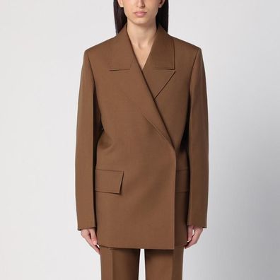 Veste Jil Sander j02bn0184j40001 aus brauner Wolle