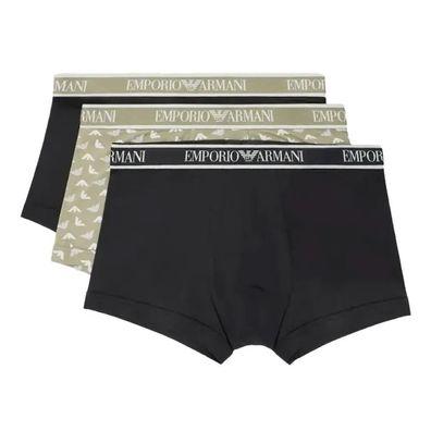 Boxers Armani EM000370 AF10779 Schwarz und Khaki