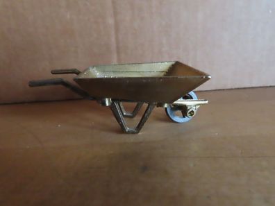 Figur klein Schubkarre Metall goldfarben Setzkastenteil ca.3cm H