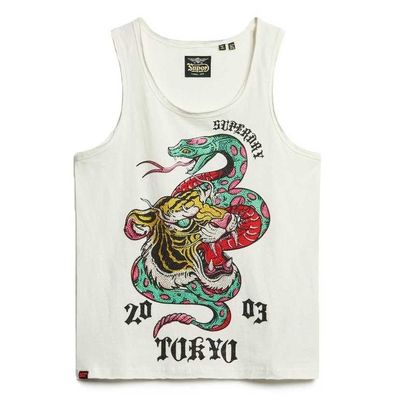 T-Shirt Superdry Neo Trad Tattoo Weiß ärmellos