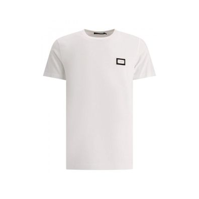 T-Shirt Dolce & Gabbana Herren Weiß Kurzarm Logo