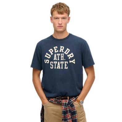 T-Shirt Superdry Athletic Ess Graphic Tee Nautical Navy