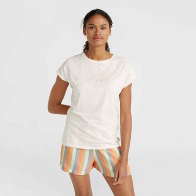 T-Shirt O'Neill Signature Essentials Weiß, klassischer Schnitt