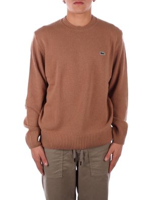 Pullover Lacoste AH2916 Braun aus Premium-Wolle