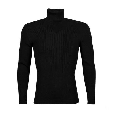 Pullover Peak-Mountain Calfy mit Rollkragen, Schwarz