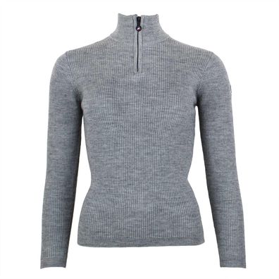 Pullover Peak Mountain Acharly Grau mit Stehkragen und Reißverschluss