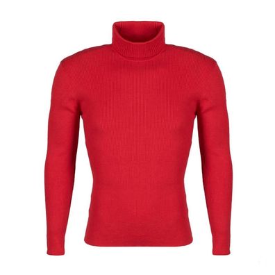 Pullover Peak-Mountain Calfy mit Rollkragen, rot