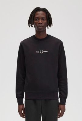 Sweatshirt Fred Perry mit Kapuze, schwarz