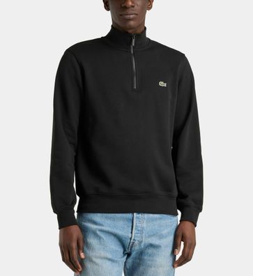 Sweatshirt Lacoste Classic Fit mit Reißkragen schwarz