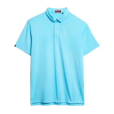 Poloshirt Superdry Essential Kurzarm Blau