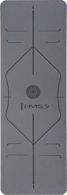 Yoga Matte HMS YM10 Grau, rutschfest, leicht