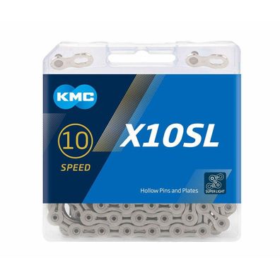 Kette KMC X10SL Silber fér Rennrad und MTB