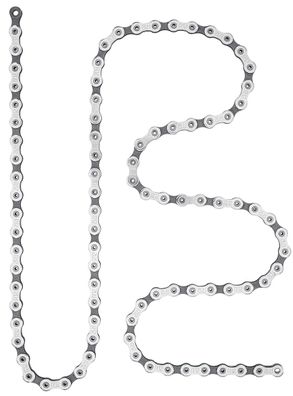 Fahrradkette Campagnolo Super Record Silber