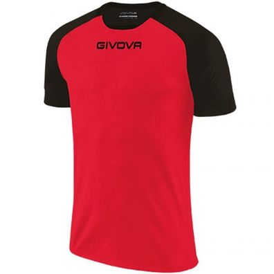 T-Shirt Givova Capo Unisex Rot Schwarz