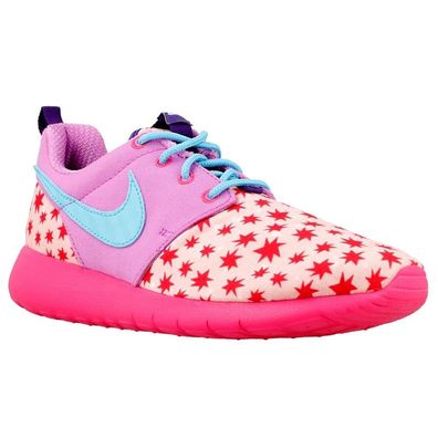 Baskets Nike Roshe One Print GS Rot Blau Rosa
