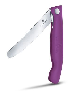 Swiss Classic, Picknick Messer, 11cm, Wellen, violett, Box