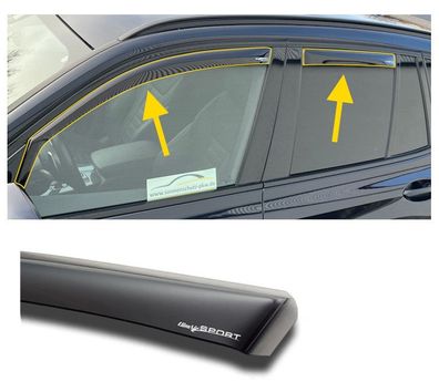 Windabweiser Isuzu D-Max (TFR, TFS) ab 12/2020- vorne + hinten inkl. ABE (schwarz)