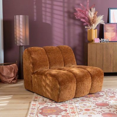 Bronx71 Sessel Luca Chenille kupfer