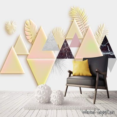 Vlies Fototapete Wandtapete Wandbilder 3D Eckblättern Stil Schönheit 4366