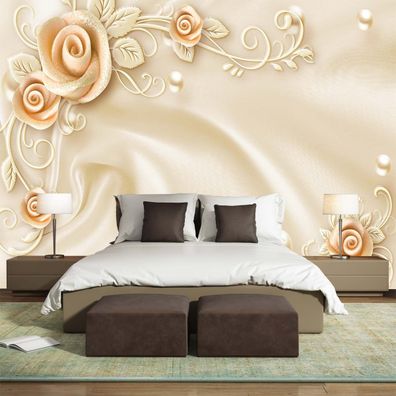 Vlies Fototapete Wandtapete Wandbilder 3D Blume Satinrelief Moderne 4370
