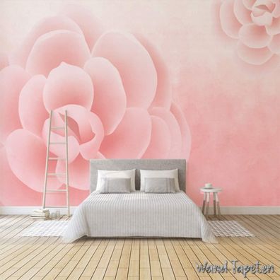 Vlies Fototapete Wandtapete Wandbilder 3D Relief Rosenblume Stil Modern 4381