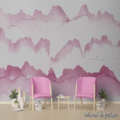 Vlies Fototapete Wandtapete Wandbilder Tuschewasch Landschafts Marmor 4385