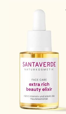 Santaverde Naturkosmetik - extra rich beauty elixir - Intensiv nährendes Öl - 30 ml