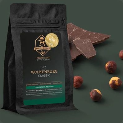 N°7 Wolkenburg Classic - Zeitlose Eleganz - Espresso Bar Mischung 1000g Kaffee