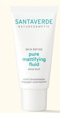 Santaverde Naturkosmetik - pure mattifying fluid - Leichte Gesichtspflege - 100 ml