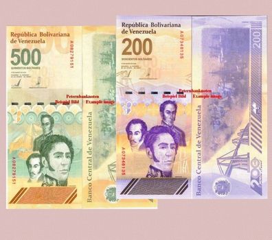 Venezuela 500 + 200 Bolivares Digitalis 2023 P 120 + 121 Unc 61895#