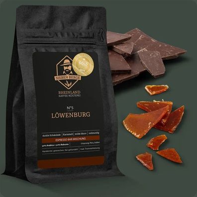 N°5 Löwenburg Kraftvolle Intensität mit samtiger Crema Espresso Bar Mischung Kaffee