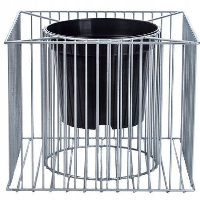 KADAX Gabionen-Pflanzkorb, Gabione, quadratischer, Garten, Terrasse, 48 cm