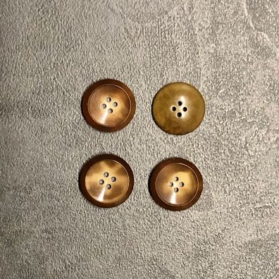 4-Loch Knöpfe Durchmesser ca. 21 mm braun marmoriert Packung mit ca 20g (ca.19 Stück)