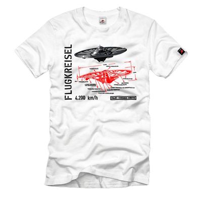 Flugkreisel Schriever German UFO Reichs-Flugscheibe Geheim 1946 T-Shirt#39089