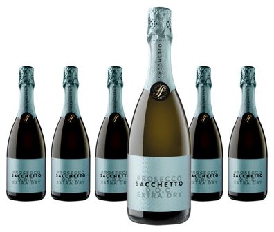 6 x Sacchetto Spumante Extra Dry Prosecco DOC