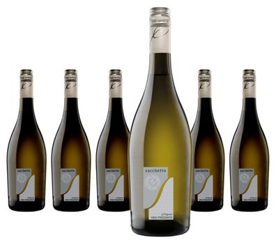 6 x Sacchetto Silber Vino Frizzante Veneto IGT