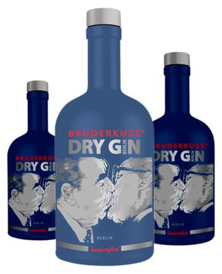 3 x Bruderkuss Gin Rare Collectors Edition "Pantone Blau 2020"
