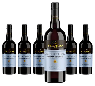 6 x Cantine Florio Vecchio Florio Marsala Superiore Dolce
