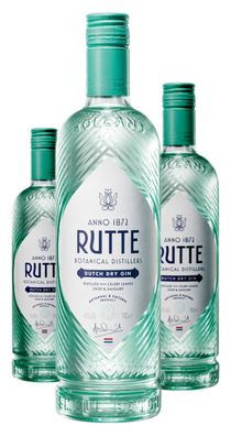 3 x De Kuyper Rutte Dutch Dry Gin