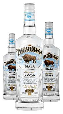3 x Zubrowka Biala Wodka